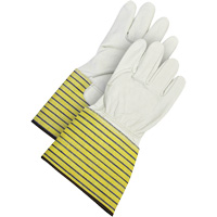Gants d'ajusteur traditionnels, Grand, Paume en Cuir fleur de vache, Doublure en Molleton M & M Nord Ouest Inc
