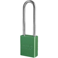 American Lock&reg; Safety Padlock, Green, Keyed Different, Aluminum, 1-1/2" Width M & M Nord Ouest Inc