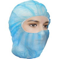 Cagoules de protection Care, Polypropyl&egrave;ne, Bleu M & M Nord Ouest Inc