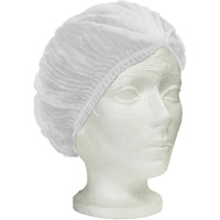 Bonnet bouffant pliss&eacute; Ronco Care, Polypropyl&egrave;ne, 24", Blanc M & M Nord Ouest Inc