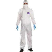 AlphaTec Microchem&reg; 3-Piece Chemical Resistant Coveralls with Hood, 2X-Large, White M & M Nord Ouest Inc