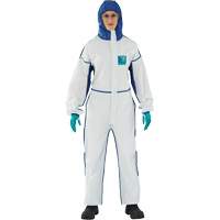 AlphaTec 1800 Comfort 3-Piece Coveralls, Large, Blue/White, Microporous/SMS M & M Nord Ouest Inc