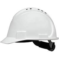 Casque de s&eacute;curit&eacute; &agrave; bordure courte North, R&eacute;pond aux normes CSA type 1, Suspension Rochet, Ventil&eacute; M & M Nord Ouest Inc