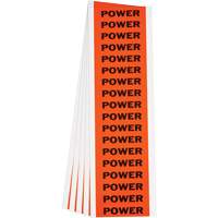 Étiquette de tension pour conduit « Power », 1/2" x 2-1/4", Étoffe/Vinyle, Anglais SGY005 | M & M Nord Ouest Inc
