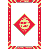 Trousse de marquage du sol ?Emergency Equipment? (&eacute;quipement durgence), Adh&eacute;sif, Anglais avec pictogramme M & M Nord Ouest Inc