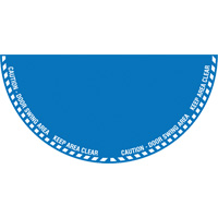 Signalisation au sol ?Caution? (attention) pour porte battante en demi-cercle, Adh&eacute;sif, Anglais avec pictogramme M & M Nord Ouest Inc