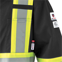 7702BK Combinaison ignifuge et r&eacute;sistant &agrave; l'arc &eacute;lectrique 88/12 FR-Tech, Taille 36, Noir, 9,7 cal/cm² M & M Nord Ouest Inc