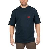 Heavy-Duty Pocket T-Shirt, Men's, Small, Blue M & M Nord Ouest Inc