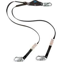 Anti-Corrosion Energy Absorbing Lanyard, 6', Snap Hook Center, Snap Hook Leg Ends, Polyester M & M Nord Ouest Inc