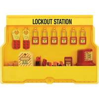 Premier Electrical Lockout Station, Thermoplastic Padlocks, 16 Padlock Capacity, Padlocks Included SGZ647 | M & M Nord Ouest Inc
