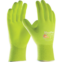 ATG MaxiFlex&reg; Ultimate High Visibility Seamless Gloves, Large, Nitrile Coating, 15 Gauge, Nylon/Elastane Shell M & M Nord Ouest Inc