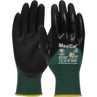 Gants r&eacute;sistants aux coupures dans un milieu de travail huileux ATG MaxiCut, Taille Grand, Calibre 15, Rev&ecirc;tement Nitrile, Enveloppe en Fil technique, ASTM ANSI niveau A2/EN 388 niveau 3/EN 388 niveau B M & M Nord Ouest Inc