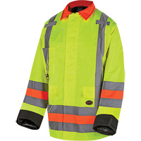 6040 Quebec Winter Traffic Control Jacket, Polyester, High Visibility Lime-Yellow, X-Small M & M Nord Ouest Inc