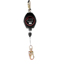 Dynamic Self-Retracting Lifeline, 20', Galvanized Steel, Swivel M & M Nord Ouest Inc