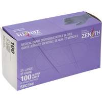 Gants jetables de calibre m&eacute;dical, 2T-Grand, Nitrile, 6 mils, Sans poudre, Noir, Classe 2 M & M Nord Ouest Inc