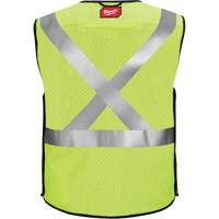 Breakaway Mesh Safety Vest, Black/High Visibility Lime-Yellow, Medium/Small M & M Nord Ouest Inc