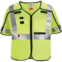 Breakaway Mesh Safety Vest, Black/High Visibility Lime-Yellow, Medium/Small M & M Nord Ouest Inc