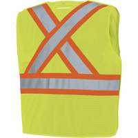 598P Veste de s&eacute;curit&eacute; &agrave; maille d&eacute;tachable, Jaune lime haute visibilit&eacute;, Moyen/Petit, Polyester M & M Nord Ouest Inc