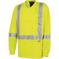 6905A Ultra-Cool Ultra-Breathable Long-Sleeved Safety Shirt, X-Small, High Visibility Lime-Yellow M & M Nord Ouest Inc