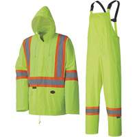 5599 Lightweight Waterproof Rain Suit, Polyester/PVC, X-Small, High Visibility Lime-Yellow M & M Nord Ouest Inc