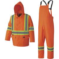 5608 210D Waterproof Rain Suit, Polyester/PVC, Small, High Visibility Orange M & M Nord Ouest Inc