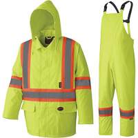 5609 210D Waterproof Rain Suit, Polyester/PVC, X-Small, High Visibility Lime-Yellow M & M Nord Ouest Inc