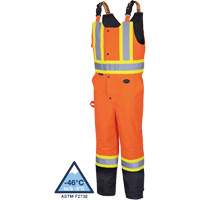 5040BB Waterproof Quilted Bib Pants, Polyester, X-Small, Black/High Visibility Orange M & M Nord Ouest Inc