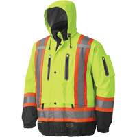 5201 Veste imperm&eacute;able et respirante de premi&egrave;re qualit&eacute;, Polyester, Noir/Jaune lime haute visibilit&eacute;, Grand M & M Nord Ouest Inc