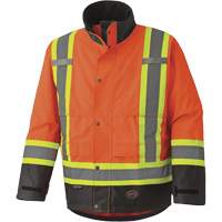 5400 300D Trilobal Ripstop Waterproof Safety Jacket, Polyester, Black/High Visibility Orange, 2X-Large M & M Nord Ouest Inc