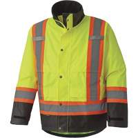 5401 300D Trilobal Ripstop Waterproof Safety Jacket, Polyester, Black/High Visibility Lime-Yellow, X-Small M & M Nord Ouest Inc