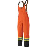 5404 300D Trilobal Ripstop Waterproof Bib Pants, Polyester, Small, Black/High Visibility Orange M & M Nord Ouest Inc