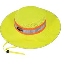 Chapeau de garde forestier avec sangle, Jaune lime haute visibilité, Polyester SHD771 | M & M Nord Ouest Inc