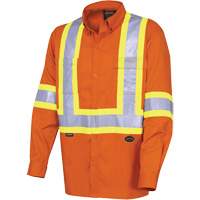 4441 Ultra-Cool Long-Sleeved Safety Shirt, Cotton, Small, High Visibility Orange M & M Nord Ouest Inc