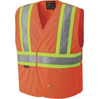 6914A Flame Resistant Safety Vest, High Visibility Orange, Medium/Small, Polyester M & M Nord Ouest Inc