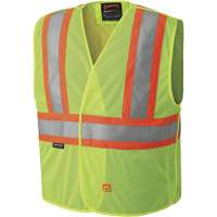 6916A Flame Resistant Safety Vest, High Visibility Lime-Yellow, Medium/Small, Polyester M & M Nord Ouest Inc