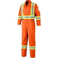 7702T FR-Tech&reg; Arc-Rated Coverall, Size 40 (Tall), High Visibility Orange, 10 cal/cm² M & M Nord Ouest Inc