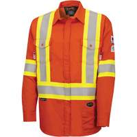 7743 Chemise de s&eacute;curit&eacute; ignifug&eacute;e FR-Tech, Petit, Orange haute visibilit&eacute; M & M Nord Ouest Inc