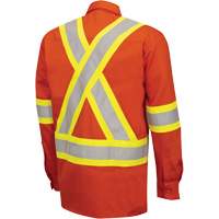 7743 Chemise de s&eacute;curit&eacute; ignifug&eacute;e FR-Tech, Petit, Orange haute visibilit&eacute; M & M Nord Ouest Inc