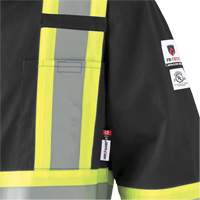 7702BKT FR-Tech&reg; Arc-Rated Coverall, Size 40 (Tall), Black, 10 cal/cm² M & M Nord Ouest Inc