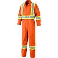 7705T FR-Tech&reg; Flame-Resistant Coverall with Leg Zippers, Size 40 (Tall), High Visibility Orange, 9.7 cal/cm² M & M Nord Ouest Inc