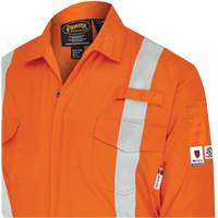 7702BB FR-Tech&reg; 2-Tone Safety Coverall, Size 36, Navy Blue/Orange, 10 cal/cm² M & M Nord Ouest Inc