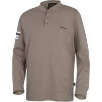 331 Chandail Henley en tricot interlock ignifuge, Petit, Beige M & M Nord Ouest Inc