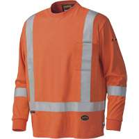 339SFA Chemise de s&eacute;curit&eacute; &agrave; manches longues ignifuge, Petit, Orange haute visibilit&eacute; M & M Nord Ouest Inc