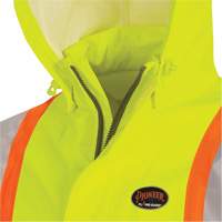 5881 Manteau de pluie ignifuge et protection contre les &eacute;clats d'arc &eacute;lectrique, T-petit, Jaune haute visibilit&eacute;, 10 cal/cm² M & M Nord Ouest Inc