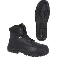 1025 Black 6" Work Boots, Leather, Steel Toe, Size 10 M & M Nord Ouest Inc