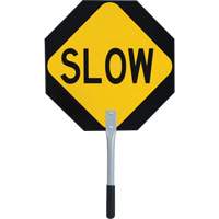 456 Traffic Stop/Slow Paddle, 18" x 18", Corrugated Plastic, English M & M Nord Ouest Inc
