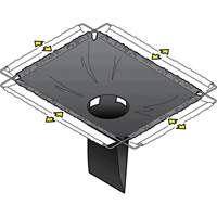 Bac de r&eacute;tention carr&eacute; Ultra-Drain Guard avec orifice de trop-plein, Huile & s&eacute;diments, 16" - 28" lo x 20" - 36" la M & M Nord Ouest Inc
