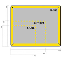 Small Ultra-Filter Pad, 0.8 US gal. Capacity, 2.5' W x 2' L x 3" H, Foam Wall M & M Nord Ouest Inc