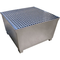 Ultra-IBC Spill Pallet en acier, Capacit&eacute; de d&eacute;versement 370 gal. US, 57,6" x 34,7" x 56,9" M & M Nord Ouest Inc