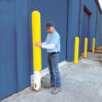 Ultra-Post Protector&reg;, 4" Dia. x 52" L, Yellow M & M Nord Ouest Inc